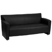 Flash Furniture HERCULES Majesty Series Black Leather Sofa 222-3-BK-GG